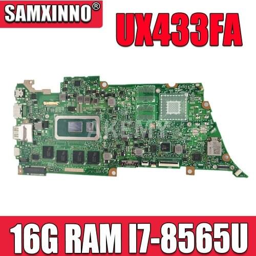 UX433FA I7-8565CPU 16GB RAM motherboard For ASUS UX433FN UX433FA UX433F UX433 laptop motherboard UX433FA mainboard tested