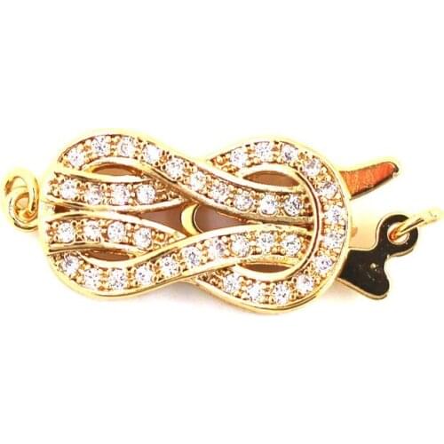 Copper Connection Gold Plated Clasps Accessories DIY Jewelry Making Findings For Handmade Woman Pearl Necklace Bracelet Gifts