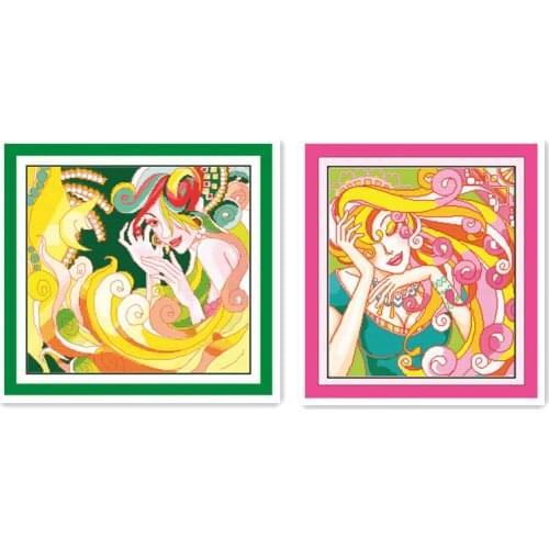 Sexy charming fashion girl 11CT 14CT Chinese cross stitch Kit handmade diy embroidery furniture fabric decorative painting