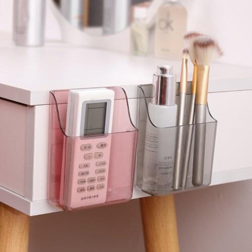 Wall-Mounted Remote Control Storage Box Phone Holder Makeup Storage Box School Office Accessories Stationery Organizer