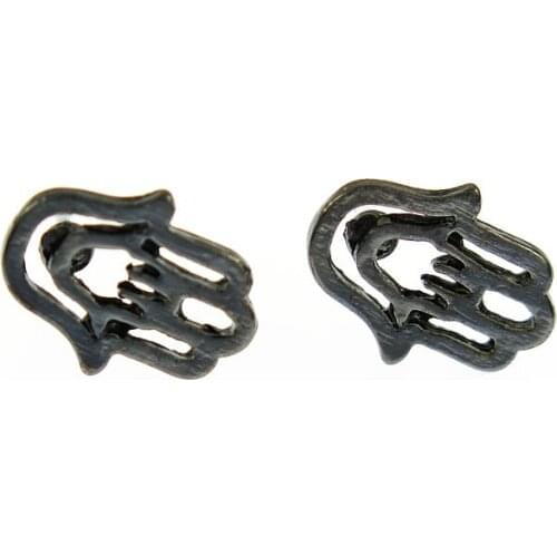 New Vintage Hamsa Hand Of Fatima Small oorbellen Women With Gold Silver Color Stud Earring Minimalist Lucky Jewelry