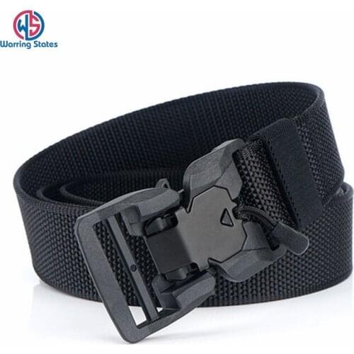 New magnetic buckle tactical belt for military high quality adjustable nylon belt for man outdoor hunting training accessories