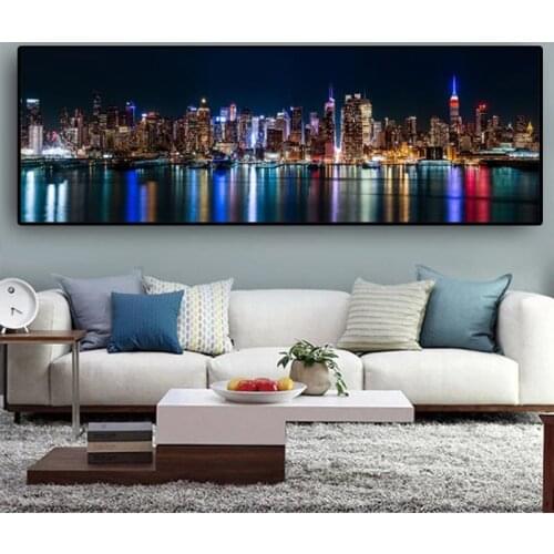 New York Manhattan Landscape Skyline View Canvas Paintings On The Wall Art Posters And Prints Canvas Pictures Home Wall Decor