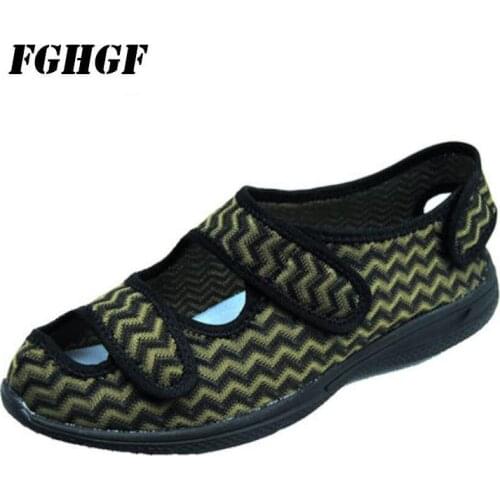 Gout foot swollen shoes summer foot fat thumb eversion instep high diabetes shoes enlarged and widened postoperative care shoes