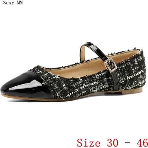 Shoes Woman Slip On Shoes Loafers Girl Ballet Flats Women Flat Shoes Soft Comfortable Small Plus Size 30 - 46