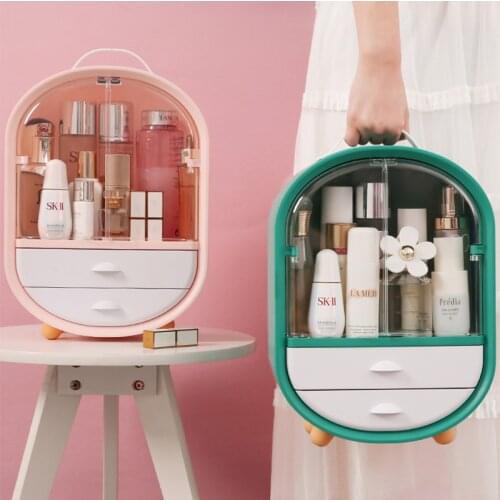 Makeup organizer Cosmetics Storage organizer Case Waterproof Portable Dustproof Makeup Jewelry box Drawer Desktop Storage box