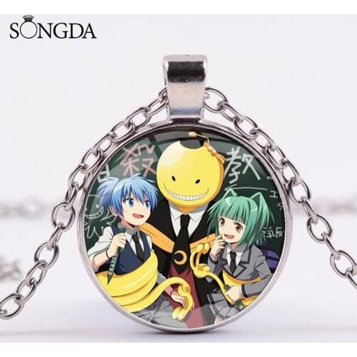 Assassination Classroom Cosplay Necklace Cartoon Korosensei Shiota Akabane Anime Jewelry for Students Graduation Gift NEW