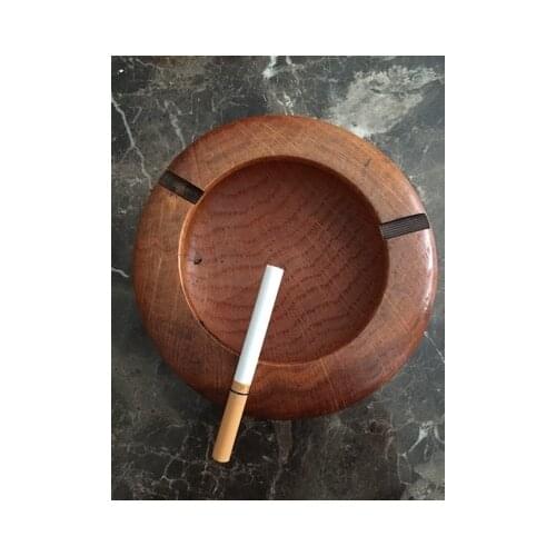 Solid wood ashtray personality fashion vintage ashtray(A275)