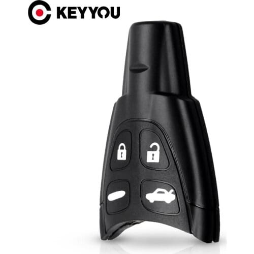 KEYYOU Remote For Saab 93 95 9-3 Sport Sedan Sport Combi Wagon 9-5 2003-2010 Car Key Shell Case Fob 4 Buttons