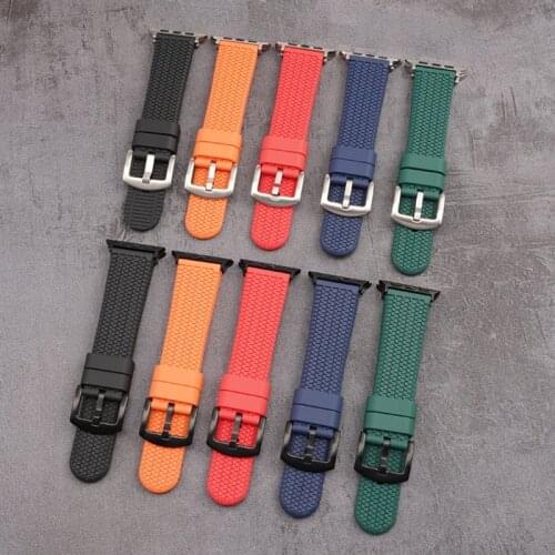 Tire Pattern Watchband for Apple Watch 38mm 42mm 40mm 44mm Rubber Sport Strap for iwatch Series 6 5 4 3 2 1 Bracelet