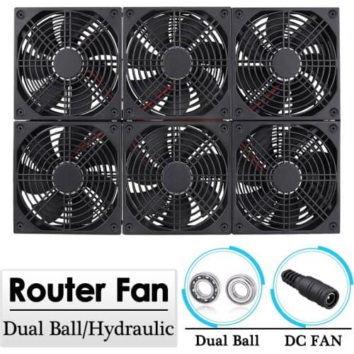 Gdstime 120mm TV Box Router Fan 12CM DIY 4 Fan Universal Notebook Base Large Air Volume Radiator Adjustable Speed Cooling Fan