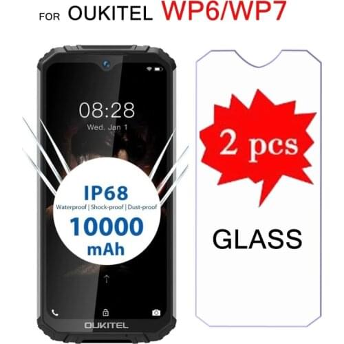 2-1Pcs Tempered Glass For Oukitel WP7 WP6 Cover Protective Film Explosion-proof Screen Protector For Oukitel WP 6 7 Glass