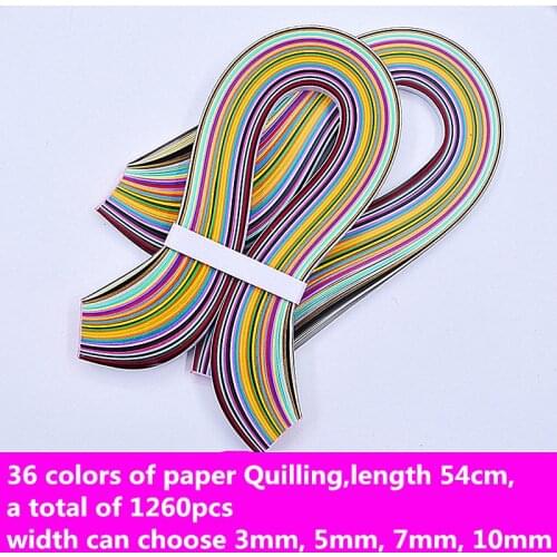 1260pcs yan paper roll paper handmade paper painting material Paper Quilling Paper Rolling 36 colors scrapbooking decorative