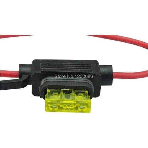 20A Inline ATC ATO Waterproof Fuse Holder Fit Middle Size Automotive Blade Inline Fuse Holder with Small Fuse Harness Box