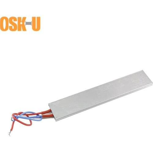 220V PTC Heater Element Thermostat 150x28.5x5mm 100/120/170/220/250 Celsius Degree Electric Heating Element for Instrumentation