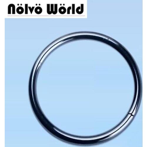30pcs inner 5cm 2 inch 5mm thick Non welded circle rings big circle ring connect alloy metal shoes bags Belt Buckles