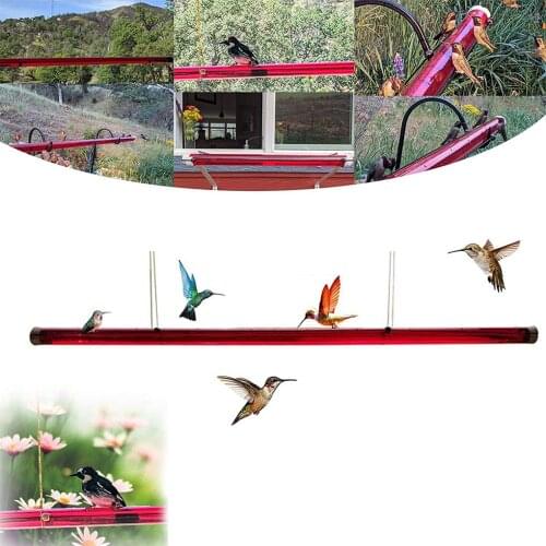 40/55cm Hummingbird Feeder Transparent Feeding Pipe Hanging Garden Feeder with Hole Park Outdoor birds Insect Feeding Tube