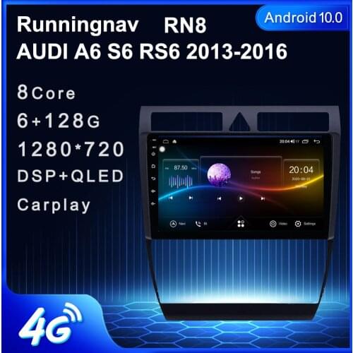 4G LTE Android 10.1 For Audi A6 S6 RS6 1997 1998 -2004 Multimedia Stereo Car DVD Player Navigation GPS Radio