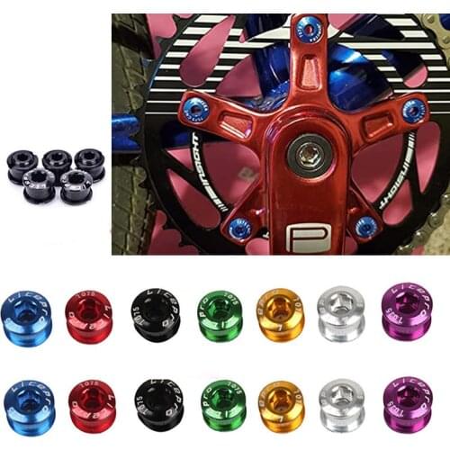 5pcs MTB Bike Chainring Bolts 6.5mm Single/Double/Triple Speed Mountain bicycle Chainwheel Screws 8.5mm Road Bicycle Accessories