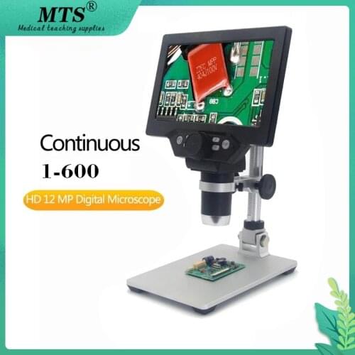 7 inch screen G600 digital microscope electron microscope mobile phone repair magnifying glass with video function