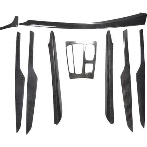 9PCS Carbon Fiber Car Interior kit Cover Trim Sticker For bmw X5 F15 2014-2017