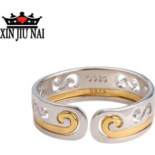 925 sterling silver Sun Wukong 2 in1 Resizable Open Rings for Men Women Creative Personalized Jewelry For Couple Rose Gold Rings