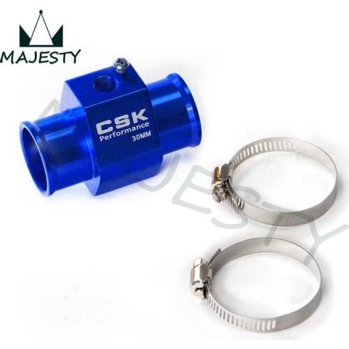 30MM 1.2" Water Temp Gauge Radiator Sensor Adaptor Attachment Aluminum Gold Blue Red Silver