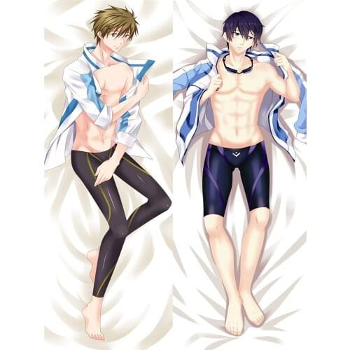 Anime Dakimakura Free! Iwatobi Swim Club Nanase Makoto Rin Haruka Tachibana Matsuoka Dakimakura Hugging Body Pillow Case cover