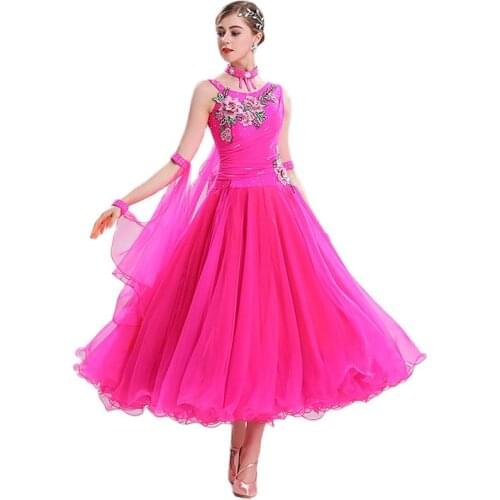 Free Shipping Extra plus standard ballroom dancing dress for women competition costume waltz and tango modern dresses BD003