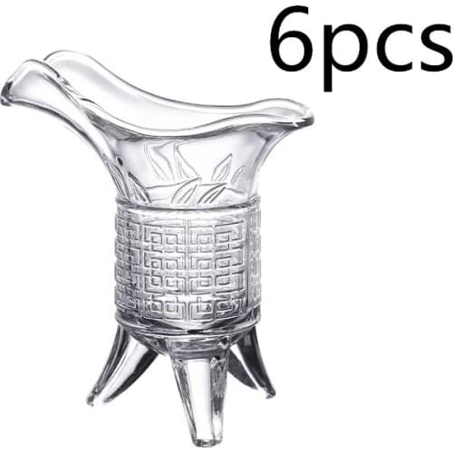 Jue cup imperial cup glass creative small white wine cup suit Chinese household 2 antique small wine cup spirit cup Jue cup imp