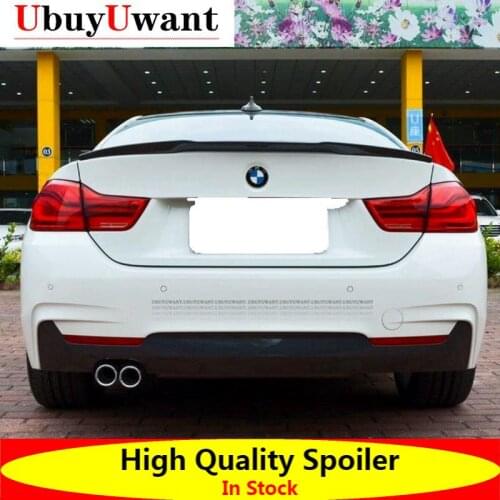 For BMW F32 4 Series 428i 435i 2 Dr For Coupe 2013-2019 V Style F32 Real Carbon Fiber Car Trunk Boot Lip Spoiler Wing Lid Big