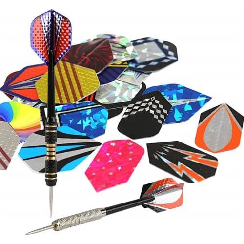 30pcs 15pcs/lot Professional 2D Bling Dart Flights Laser Tail Flight Harrows Throwing Toys Nice Outdoor Dart Wing Mixed Pattern