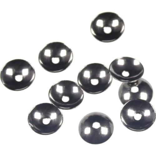 100PCS 10mm 8mm Slamon Fly Tying Material Stainless Steel Tube Fly Tying Cone Disc Head Wholesale