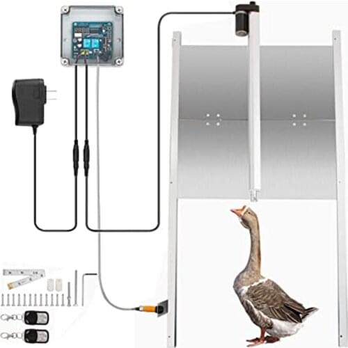 Timing Control Chicken House Automatic Door Opener Door Opening Farm 110-220V Chicken Pets Dog Coop Door Opener