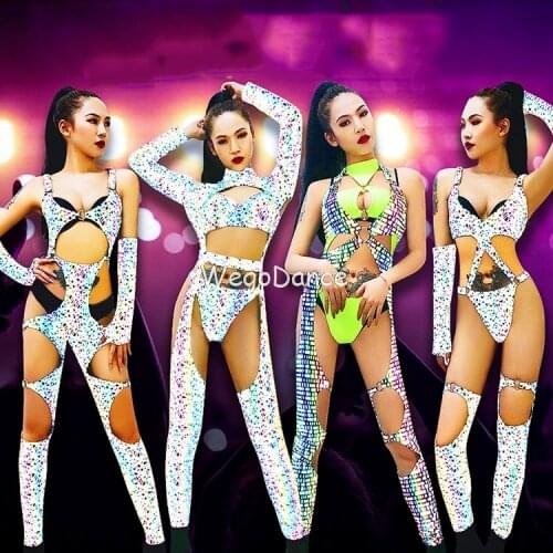 Gogo Costume Sexy Female Lead Dancer Clothing Bar Dj Cool Luminous Female Costume Night Games Ds Costumes New Nightclub