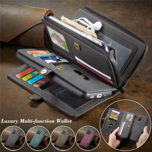 Leather Case for Samsung Galaxy A51 A71 S20 Ultra Note 20 10 Plus Wallet Cover for iPhone 12 Mini 11 Pro XS Max XR X SE 2020 8 7