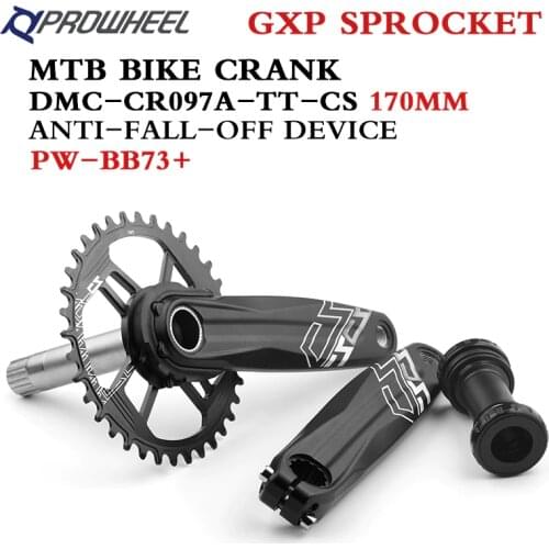 PROWHEEL Mountain Bicycle Crankset 170mm Automatic winding links Cranks 36T GXP Chainring with Bottom Bracket MTB Crankset parts