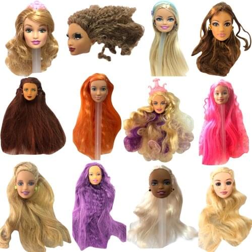 NK Mix Style Doll Head With Different Hair For 30CM Doll Accessories DIY Gift For Girls' 1/6 Doll Baby Toys 01D JJ