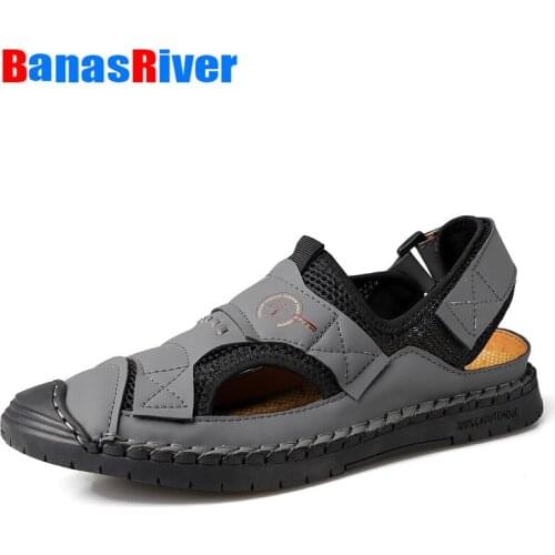 2022 Men Shoes New Fashion Leisure Outdoor Sport Hollow Elastic Band Mesh Surface Breathable Hot Anti-collision Sandals Footwear