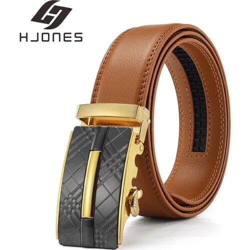 2021 HJones Business Men Belts Genuine Leather Men Belt High Quality New Fashion Luxury Strap Male Belts PK1107