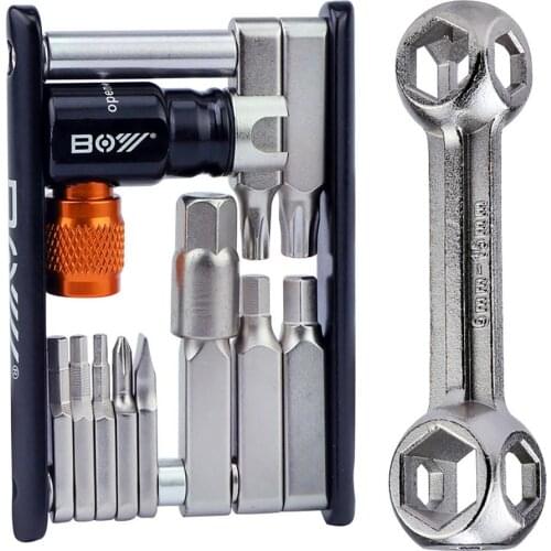 12in1 Bike Repair Tools MTB Bike Multi Tool Kit Function Folding Tools Set Wrench Spanners Tire Wrench MTB Bike Accessories