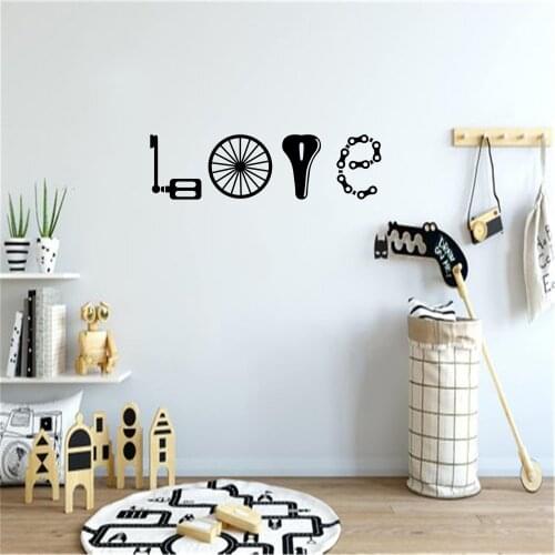 Love Calling All Bike Lovers Wall Decals Bike Bumper Wall Sticker Home Decor Vinyl Art Mural Revocable DW11238