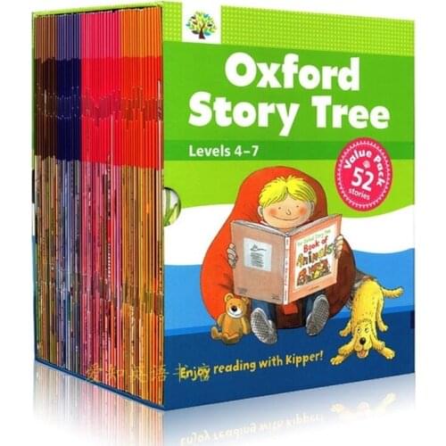 New 52 Books 4-7 Level Story Tree Baby English Story Picture Book Baby Children Educational Toys libros