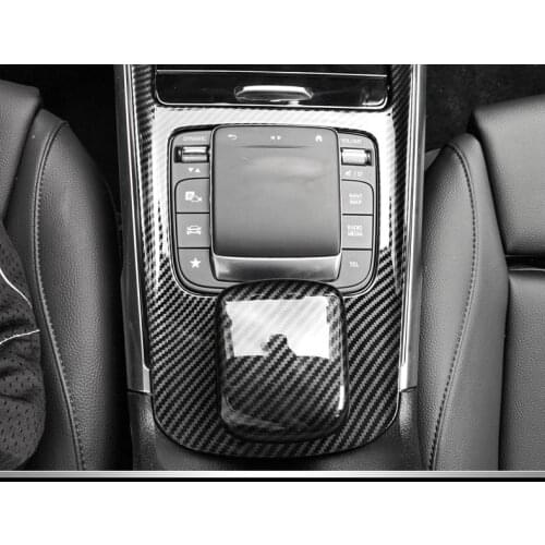 Carbon fibre Interior Refit Kit Headlamp / Gear / Armrest Box Switch Cover Trim For Benz GLB 180 200 2019 2020 2021
