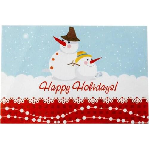 Christmas Placemat Cup Mat Set for Tableware Cutlery Home Party Decoration