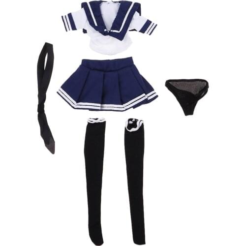 1/6 Scale JK School Uniform Sailor Costume For 12'' Female Action Figure Body