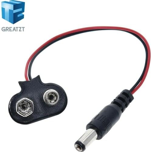 GREATZT 90 DC 9V Battery button power plug for Arduino Mega 2560 1280 UNO R3 132 9V battery buckle