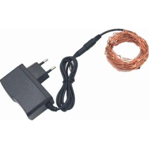 SICCSAEE Copper Wire LED String Lights 10m 20m 30m 50m LED Outdoor Christmas Fairy Lights Warm White Starry Light + DC Adapter