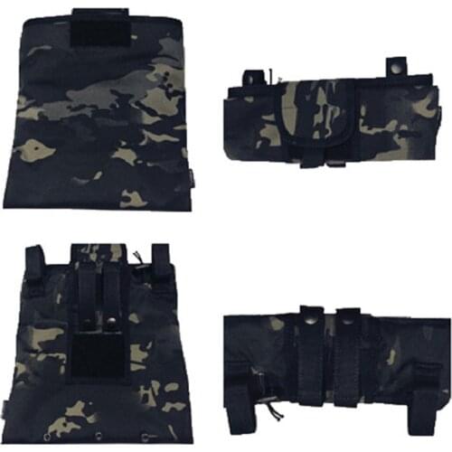 Dark Night Camouflage Folding Recycling Bag Sundry Bag Tactical Vest Attached Bag Tc0008-Mcbk