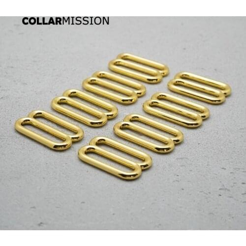 DIY dog collar For 30mm adjustable buckle loop Adjust Clasp Webbing Slider Buckle metal slider yellow gold BZK30HJ